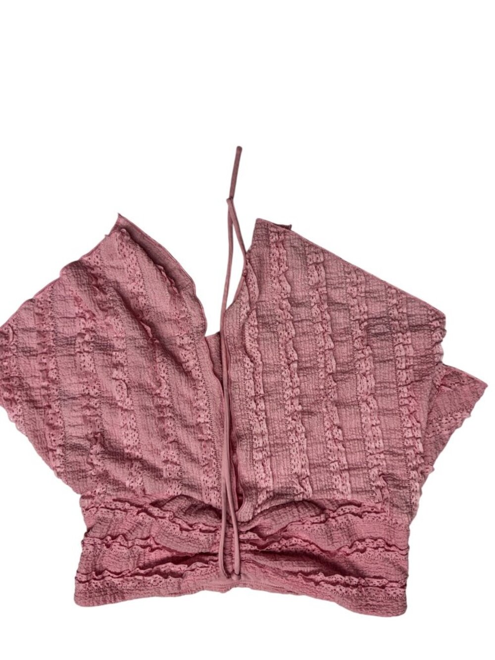 Urban outfitters Size Medium (M) Pink Lace Halter Crop Tank Top